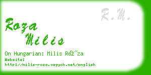 roza milis business card